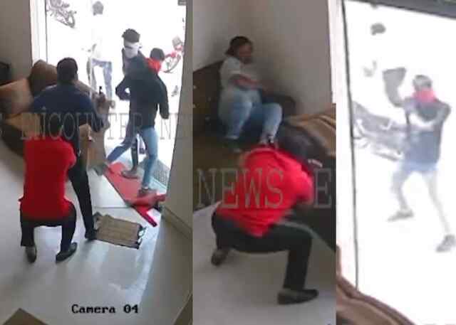 थाने के नजदीक व्यापारी पर हमला, चली गोलियां, देखें CCTV  