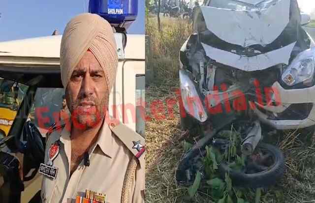पंजाब : कार ने मोटरसाइकिल को मारी टक्कर, 2 की मौ’त, देखें वीडियो