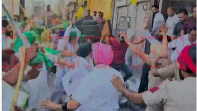पंजाबः किसानों और व्यापारियों के बीच तीखी झड़प, चली लाठियां 