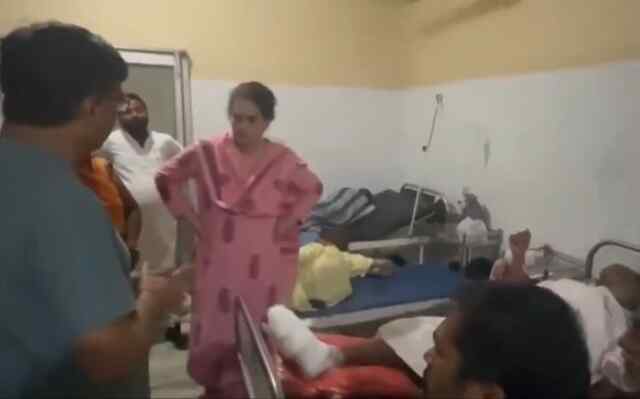 आधी रात को अस्पताल पहुंची प्रियंका गांधी,मची अफरा-तफरी