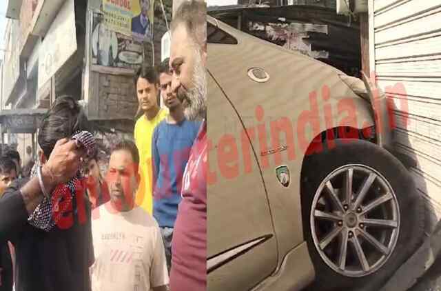 पंजाबः चालक ने डिवाइडर से टकराकर दुकान के शटर में मारी कार, टला बड़ा हादसा, देखें वीडियो