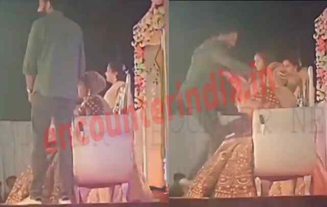 स्टेज पर दुल्हन को गिफ्ट देने के बहाने युवक ने दुल्हे को मारे थप्पड़, वीडियो वायरल 