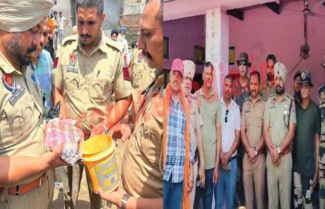 पंजाब पुलिस और BSF ने हेरोइन, हथियार और ड्रग मनी की बरामद, देखे वीडियो  