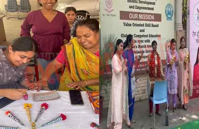 Jalandhar: चुनावों को लेकर डोल के साथ लोकगीत गाकर वोटरों का किया स्वागत, देखें वीडियो