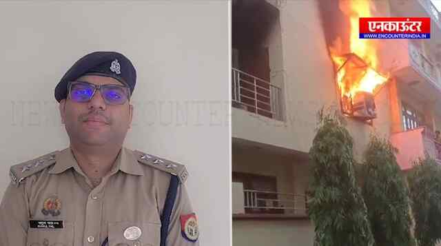 AC फटने से 2 मंजिला घर में लगी भीषण आग, देखें वीडियो