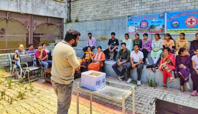 राजकीय महाविद्यालय बंगाणा में आपदा से निपटने के उपाय मेगा मॉक कार्यक्रम करवाया