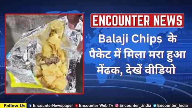 Balaji Chips  के पैकेट में मिला मरा हुआ मेंढक, देखें वीडियो