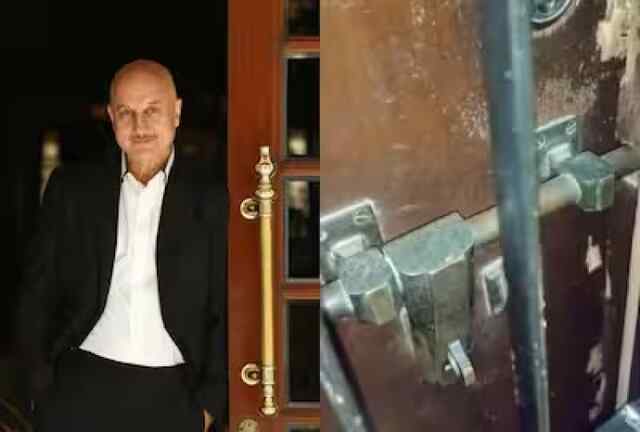 Anupam Kher के ऑफिस में घुसे चोर, तोड़ा दरवाजा, देखें वीडियो