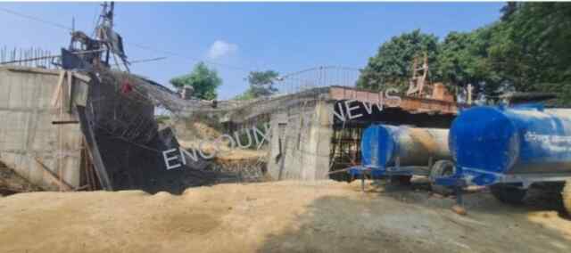 1.5 Crore की लागत से बना निर्माणाधीन पुल भरभरा कर गिरा