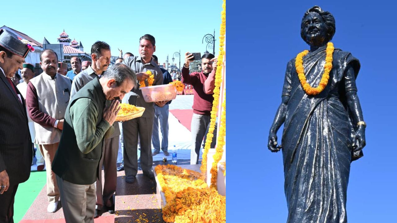 पूर्व पीएम इंदिरा गांधी की जयंती पर CM Sukhu ने किया नमन, अर्पित की पुष्पांजलि