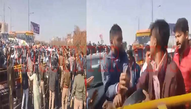 जाम में फंसे लोगों की कांग्रेस कार्यकर्ताओं के साथ हुई झड़प, देखें वीडियो