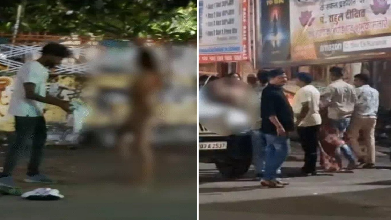 किन्नर ने निर्वस्त्र होकर सड़क पर मचाया हुड़दंग, लोगों पर की पत्थरबाजी