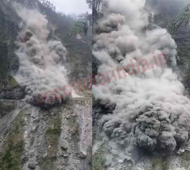 आज फिर गिरा पहाड़ी का बड़ा हिस्सा, Landslide से रास्ता हुआ Block, देखें दिल दहलाने वाला वीडियो