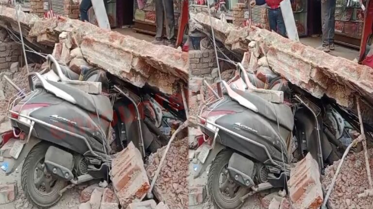 Jalandhar News: सबसे व्यस्त बाजार में छत गिरने से कई दुकानों का हुआ नुकसान, देखें Live