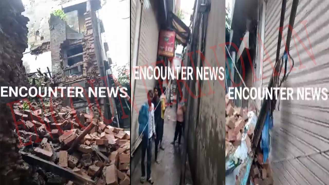 Jalandhar News: मेन बाजार में गिरी इमारत, लटकी तारें, देखें Live