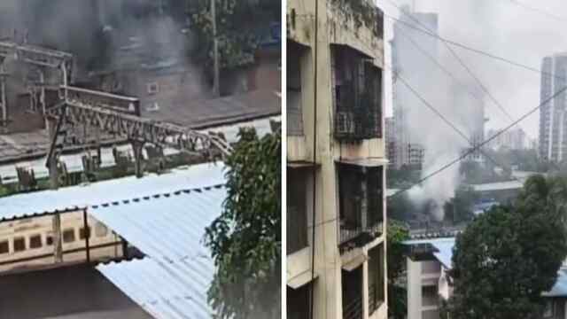 Mumbai News: ठाणे स्टेशन पर रेलवे ट्रैक के पास बने Skywalk पर लगी भयानक आग