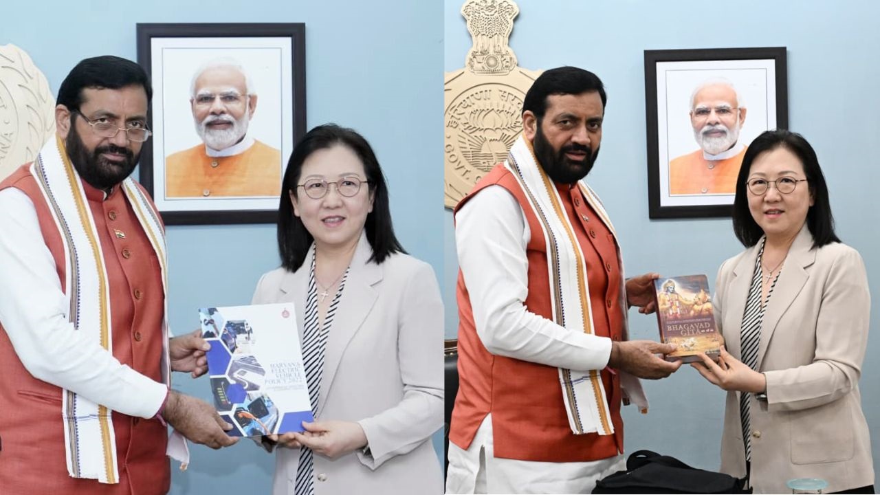 मुख्यमंत्री Nayab Singh Saini ने टेस्ला को हरियाणा में मैन्युफैक्चरिंग यूनिट लगाने का आमंत्रण दिया