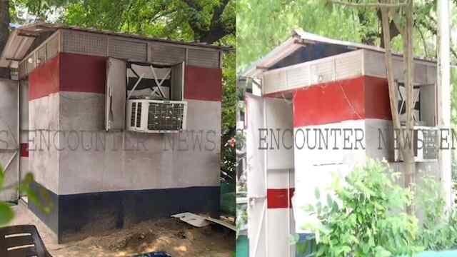 पुलिस के बीटबॉक्स में बिजली की ‘कुंडी’, बिना मीटर के चल रहा AC, देखें वीडियो