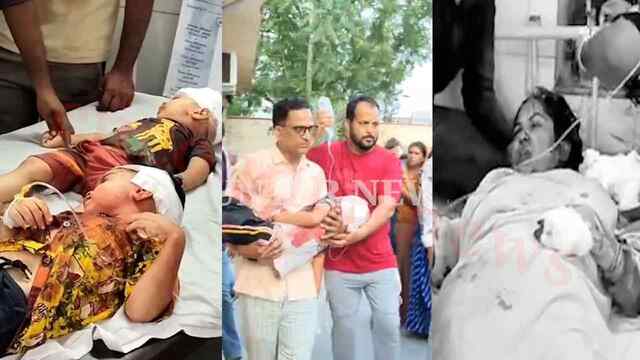 बुजुर्ग ने बहू और 3 पोतों पर किया जानलेवा हमला, गंभीर घायल, देखें वीडियो