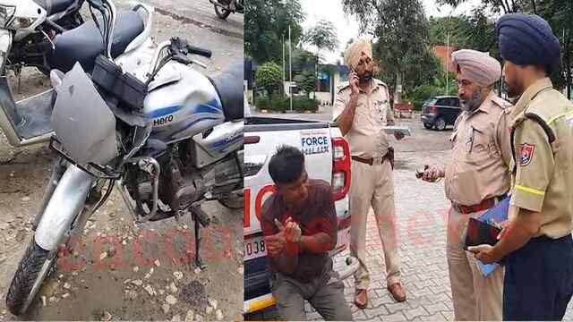 Jalandhar News: National Highway पर ट्रक और बाइक की टक्कर में व्यक्ति घायल, देखें वीडियो