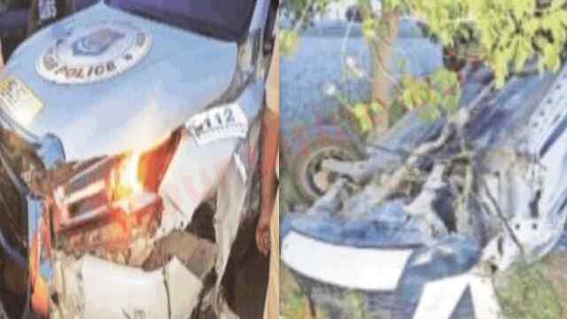 Jalandhar News: सड़क सुरक्षा फोर्स की गाड़ी को टक्कर मारने के बाद पलटी कार, 5 घायल