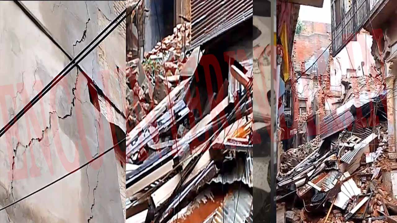 Punjab News: बारिश का कहर, मलबे में बदली 3 मंजिला इमारतें, देखें वीडियो