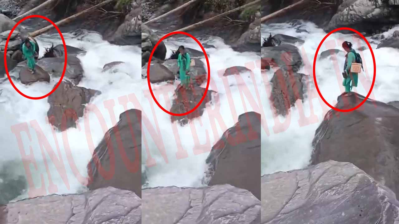 Duty पर जाने के लिए Nurse का संघर्ष, उफान पर आए नाले को कूदकर किया पार, देखें वीडियो
