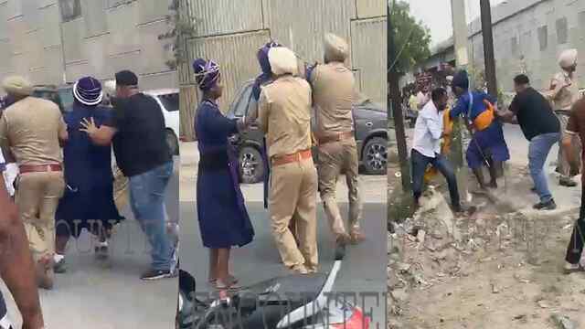 Punjab News: पुलिस के साथ भिड़े निहंग बाणे में आए युवक, जमकर हुआ हंगामा, देखें वीडियो Punjab News: पुलिस के साथ भिड़े निहंग बाणे में आए युवक, जमकर हुआ हंगामा, देखें वीडियो