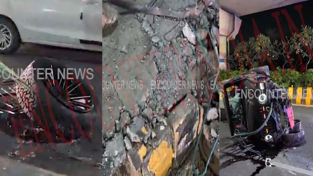 तेज रफ्तार Thar की टक्कर से टूटी ग्रिल, खुले Airbags, उड़े परखच्चे, देखें वीडियो