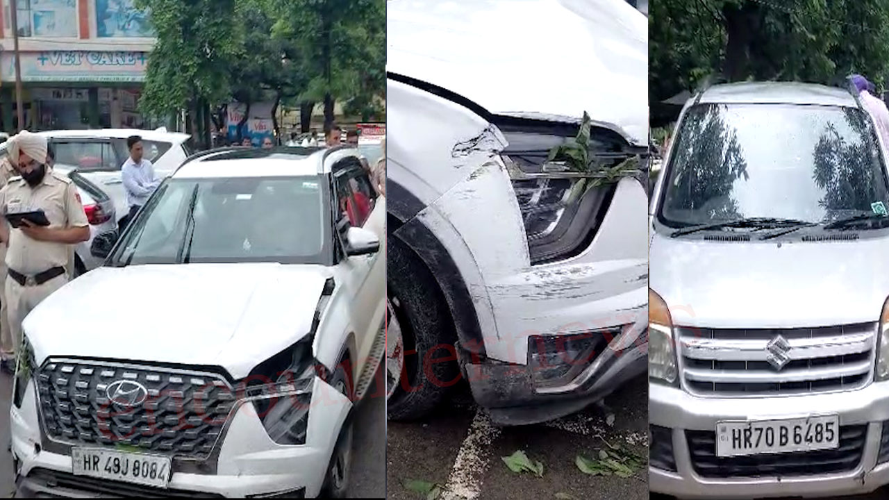 Haryana में Punjab के पूर्व DGP Saini के Security गार्ड की Car हुई क्षतिग्रस्त, देखें वीडियो