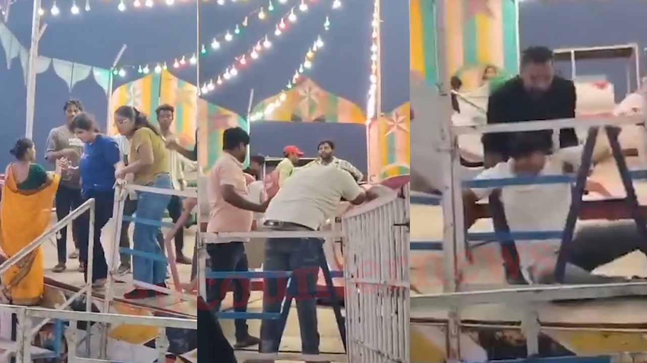 बीच रास्ते में ही टूट गया ‘Break Dance’ झूला, 2 घायल, देखें वीडियो