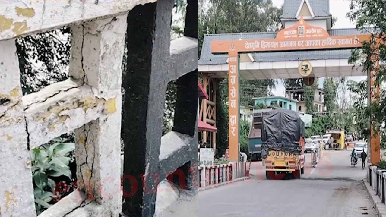 पांवटा साहिब में एक साथ तीन राज्यों को जोड़ने वाला यमुना पुल खतरे में, देखें वीडियो