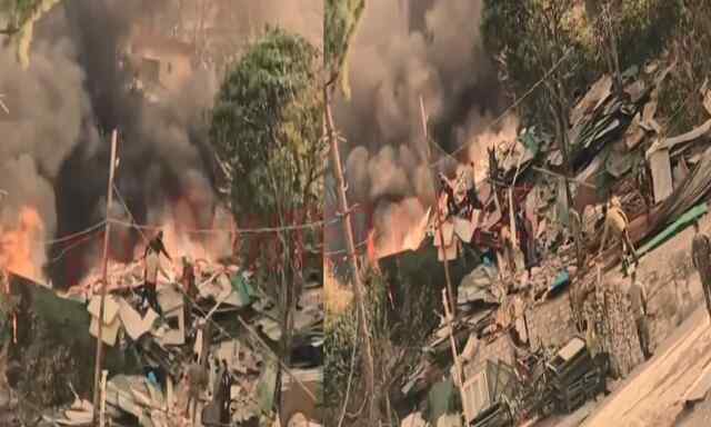 आर्मी कैंप के स्टोर में भीषण आग लगने से मचा हड़कंप, 100 से अधिक जवान मौजूद