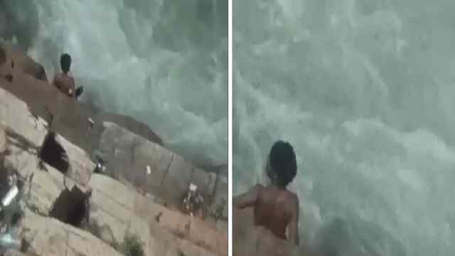 शराब के नशे में नदी में कूदा युवक, Rescue Operation जारी
