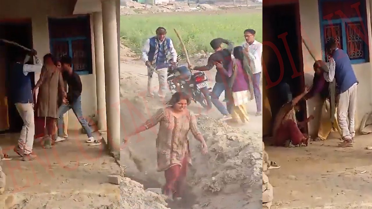 महिला को बेरहमी से डंडों से पीटा, वीडियो वायरल महिला को बेरहमी से डंडों से पीटा, वीडियो वायरल