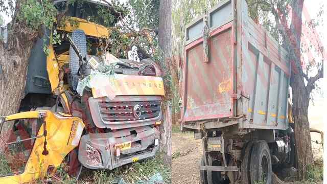 Punjab News: पेड़ से टकराया रेत से लदा टिपर, उड़े परखच्चे, देखें वीडियो