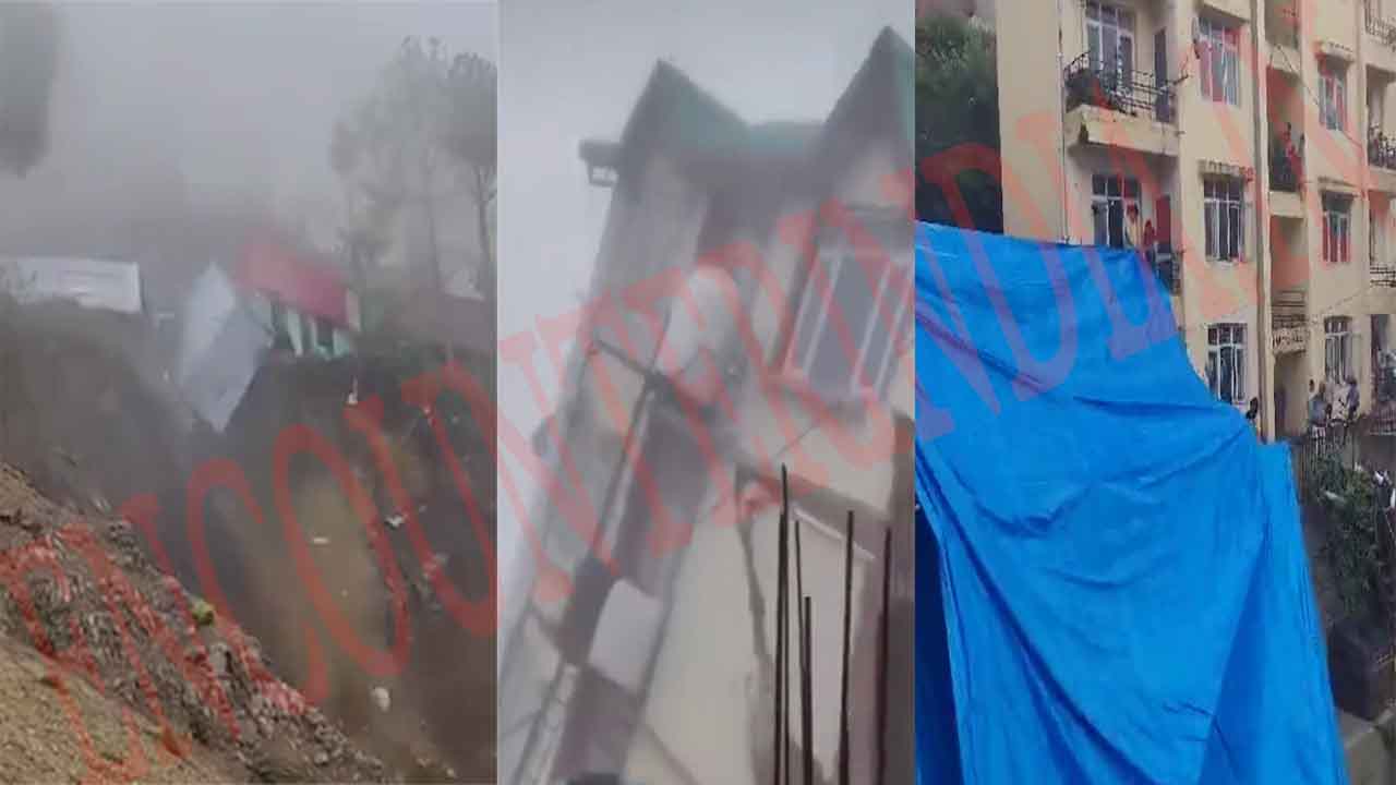 Landslide से कुछ ही सेकेंड में गिरी 5 मंजिला इमारत और टिन शेड, देखें वीडियो
