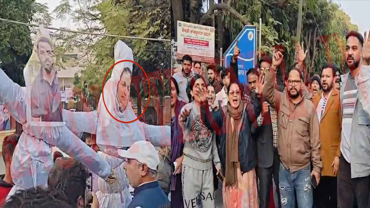 Jalandhar News: क्रिश्चन समुदाए का भाणा सिद्धू के खिलाफ प्रदर्शन, सिद्धू मूसेवाला की मां के लेकर पहुंचे पुतले, देखें वीडियो