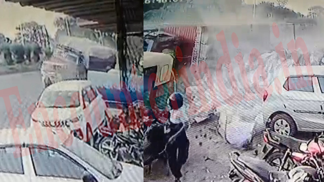 बस स्टॉप के पास पलटा सेब से भरा ट्रक, देखें दिल दहलाने वाली CCTV