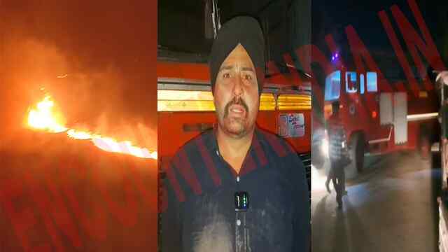 Punjab News: पुलिस कॉलोनी के पास खेतों में पराली को लगी आग, लोगों में दहशत का माहौल, देखें वीडियो