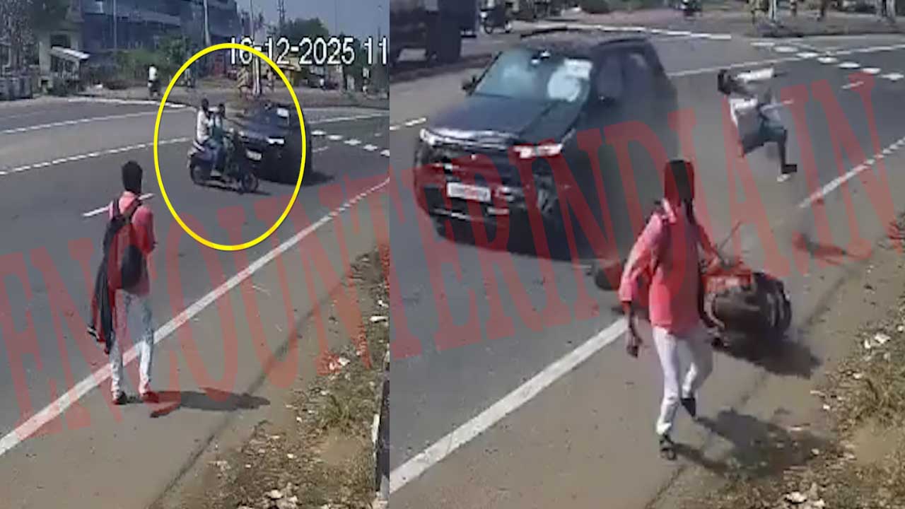 तेज रफ्तार कार चालक ने एक्टिवा सवार को मारी टक्कर, हवा में उछला व्यक्ति, देखें दिल दहलाने वाला वीडियो