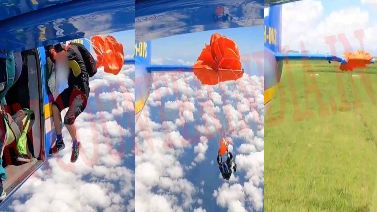 15 हजार फीट की ऊंचाई से लगाई छलांग, अटकी व्यक्ति की जान, देखें वीडियो