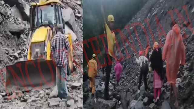 Sonprayag-Gaurikund के पास Landslide में फंसे 40 श्रद्धालु, केदारनाथ यात्रा स्थगित, देखें वीडियो