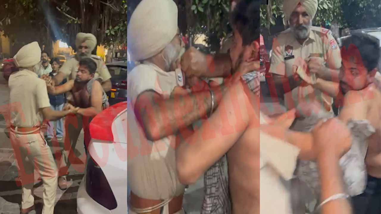 Punjab News: विरासती मार्ग पर पुलिस के साथ शराबी ने की बदसलूकी, फाड़ी वर्दी, देखें वीडियो