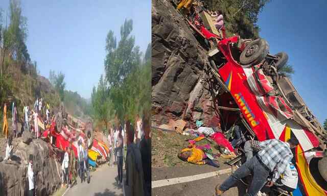 बड़ी खबरः सवारियों से भरी बस पलटी, 15 की मौत, 20 घायल, मची चीख-पुकार, देखें वीडियो