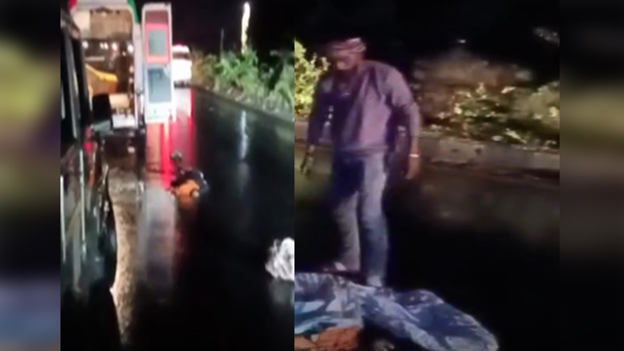 तेज बारिश में सड़क पार कर रहे बुजुर्ग के साथ हुआ हादसा, दर्दनाक मौत