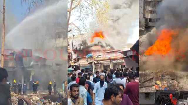 Sindhi Market में 30 दुकानों में लगी भीषण आग, मचा हड़कंप, देखें वीडियो