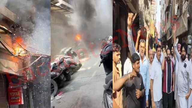 Punjab News: सराफा बाज़ार में बिजली की तारों में लगी भीषण आग, मची अफरा-तफरी, देखें वीडियो