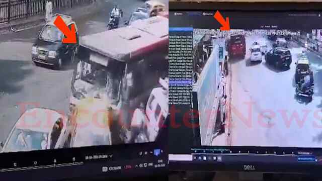 बस ने कई वाहनों को मारी टक्कर, मची भगदड़, एक की मौत, 3 घायल, देखें CCTV