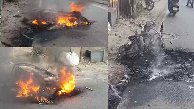 Jalandhar News: सरेआम गुंडागर्दी, गाड़ी और एक्टिवा की टक्कर में हुई झड़प के बाद लगाई आग, देखें वीडियो